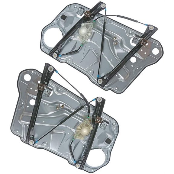 A-Premium Power Window Regulator and Door Panel without Motor Replacement for Volkswagen 1999-2005 Golf Bora (4 Door Only) Front Driver and Passenger Side 2-PC Set
