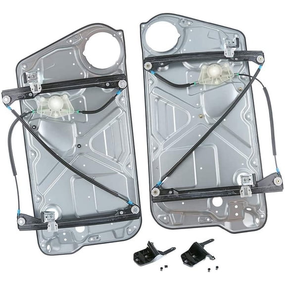 A-Premium Power Window Regulator and Door Panel without Motor Replacement for Volkswagen Beetle 1998-2010 Hatchback Front Driver and Passenger Side 2-PC Set