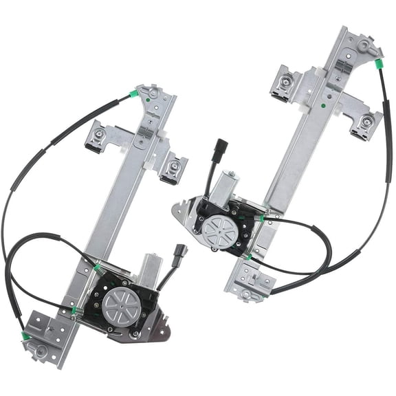 A-Premium Power Window Regulator with Motor Compatible with Chevrolet Trailblazer GMC Envoy Buick Rainier Isuzu Ascender Saab 9-7x Oldsmobile Bravada Rear Side 2-PC Set