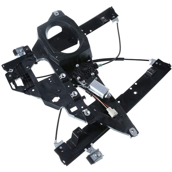 A-Premium Power Window Regulator with Motor and Panel Replacement for Ford Expedition Lincoln Navigator 2007-2017 Front Left Driver Side (with 2 Prongs Plug)