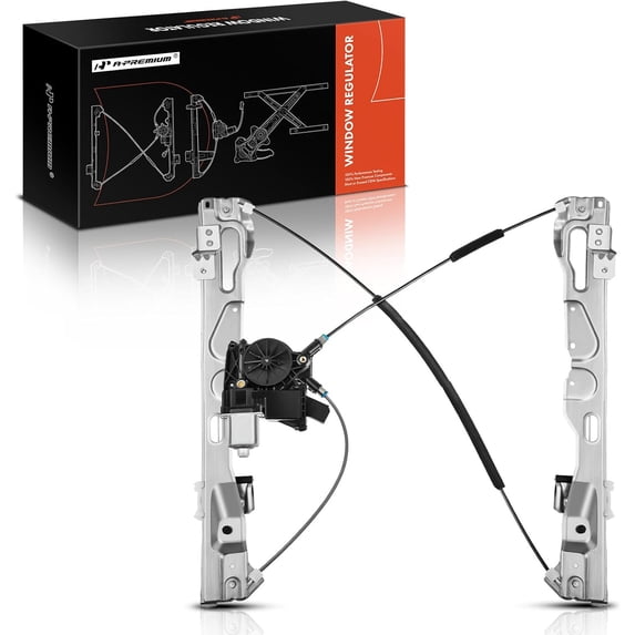 A-Premium Power Window Regulator with 7-Pin Motor and Anti-Pinch Function Compatible with Ford F-150 2011-2014 Pickup, Front Right Passenger Side