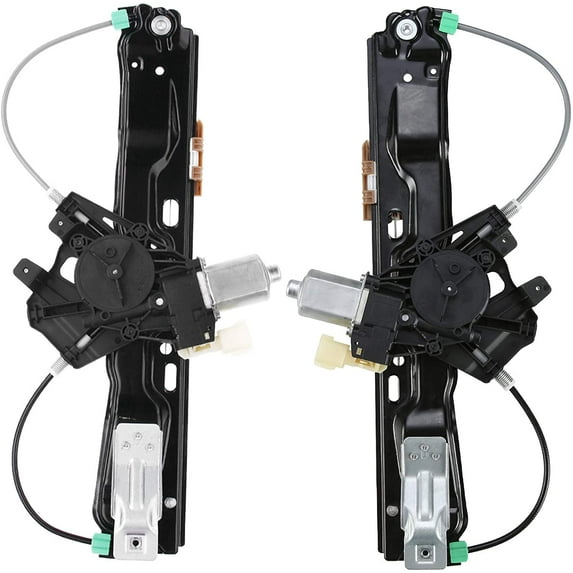 A-Premium Power Window Regulator with Motor Compatible with Land Rover Range Rover Evoque 2012-2018 Rear Side 4 Doors only 2-PC