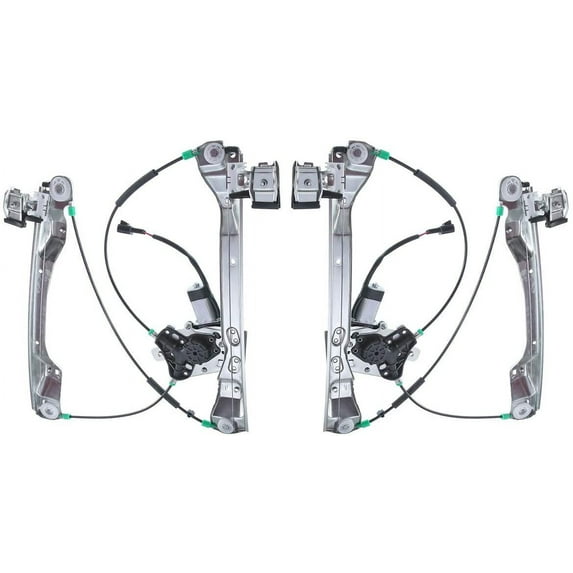 A-Premium Power Window Regulator with Motor Replacement for Pontiac G8 2008-2009 Chevrolet Caprice 2011-2013 Front Driver and Passenger Side 2-PC Set