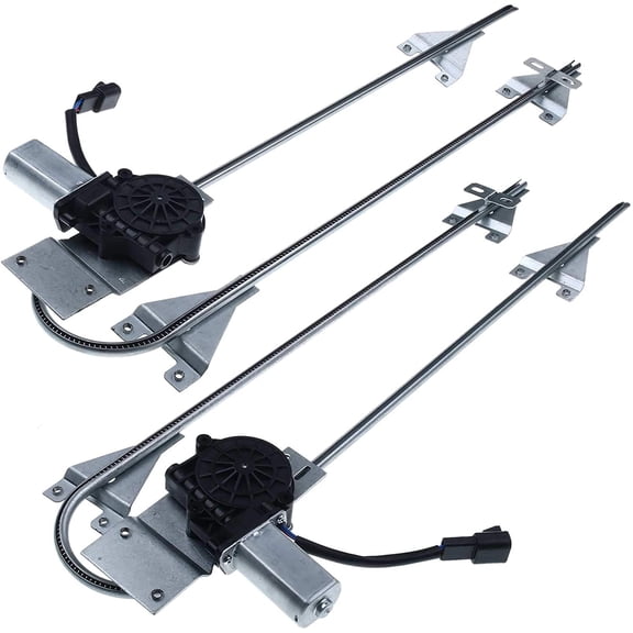 A-Premium Power Window Regulator with Motors Compatible with Peterbilt 357 1987-1996 378 1988 379 2003-2005 Front Side 2-PC Set
