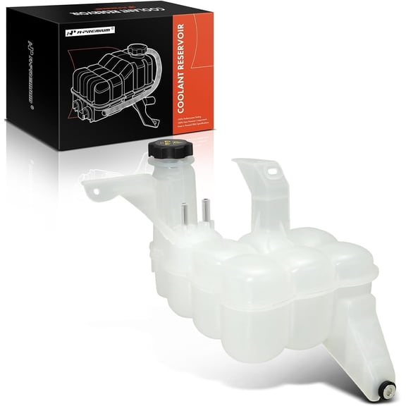 A-Premium Pressurized Coolant Reservoir Tank [with Cap & Sensor] Compatible with Ram 2500, 3500, 4500, 5500, 2013 2014 2015 2016 2017 2018, 6.7L