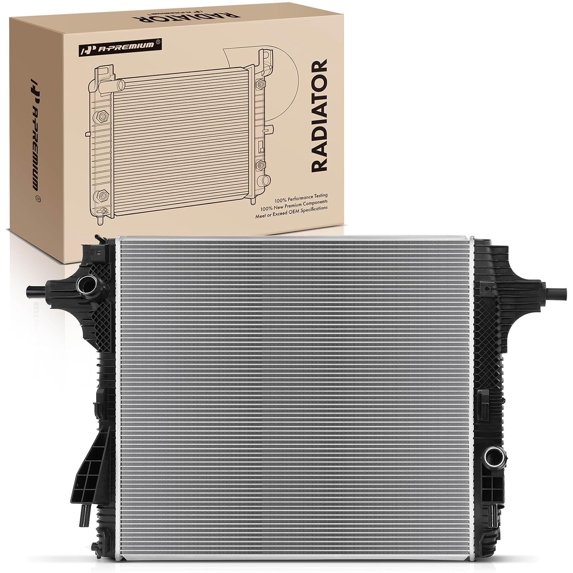 A-Premium Primary Engine Coolant Radiator Assembly with Transmission Oil Cooler Compatible with Ford F-250 Super Duty 2017-2022, F-350 Super Duty 2017-2020 2022, 2.0L, Replace# HC3Z8005C