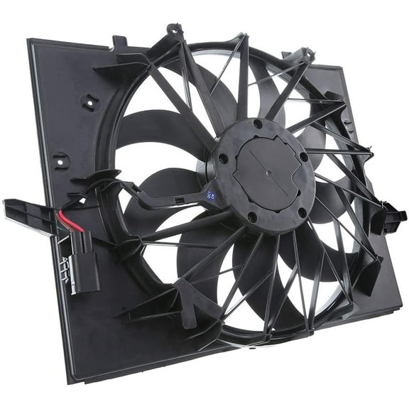 A-Premium Radiator Cooling Fan Assembly Replacement for BMW E60 E61 E63 E65 5 7 Series 525i 525xi 528i 530i 530xi 545i 645 Ci 750i 750Li