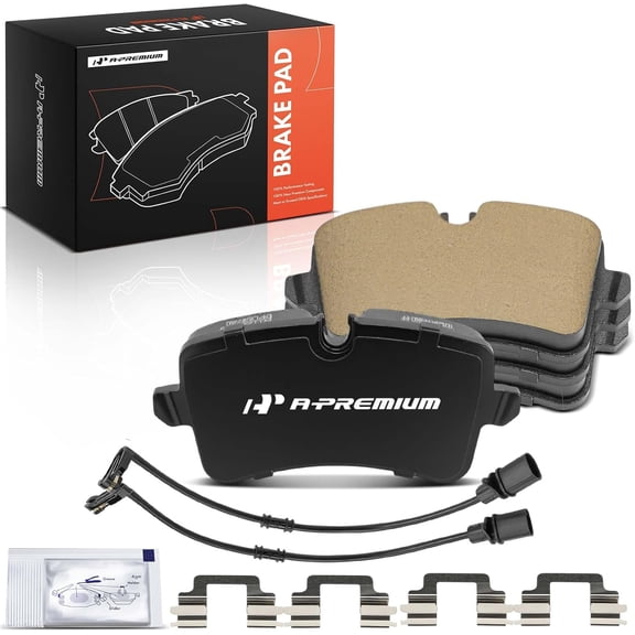 A-Premium Rear Ceramic Disc Brake Pads Set Compatible with Audi and Porsche Models - A6 2012-2017, A6 Quattro 2012-2017, Macan 2016-2017, Macan S 2015, RS5, RS7, S6, S7, S8, A7 A8 Quattro, 4 Pcs
