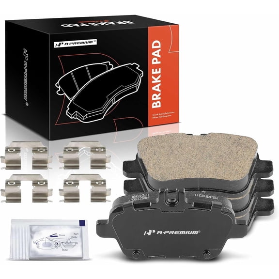 A-Premium Rear Ceramic Disc Brake Pads Set Compatible with Mercedes-Benz CLA250 2014-2017 GLA250 2015-2020 SLC300 SLK250 SLK300 SLK350 B250 B250e B Electric Drive & Infiniti QX30 4 Pcs