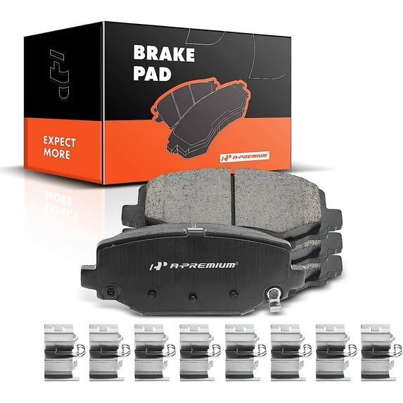 A-Premium Rear Ceramic Disc Brake Pads Set Compatible with Select Chrysler, Dodge, Ram and Volkswagen Models - Town & Country 2012-2016, Grand Caravan, Journey 2012-2020, C/V 2012-2015, Routan
