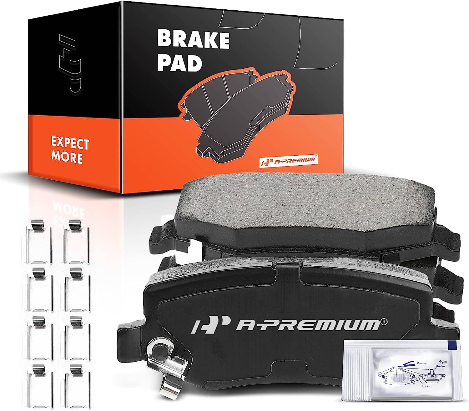 APremium Rear Ceramic Disc Brake Pads Set Compatible with Select Dodge