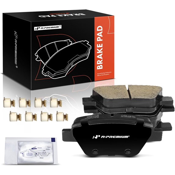 A-Premium Rear Ceramic Disc Brake Pads Set Compatible with Volkswagen Jetta 2010-2014, Passat 2012-2015, Golf 2010-2014, Beetle 2012-2013, Eos 2009-2016, GTI 2012-2014 & Audi A3, A3 Quattro, 4 Pcs