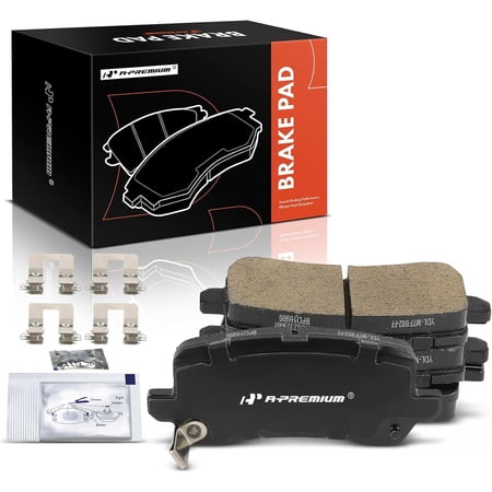 A-Premium Rear Ceramic Brake Pads Set Compatible with Honda Odyssey 2018-2023 & Acura MDX 2017-2020, TLX 2015-2020, RLX 2014-2020, 4-Pack