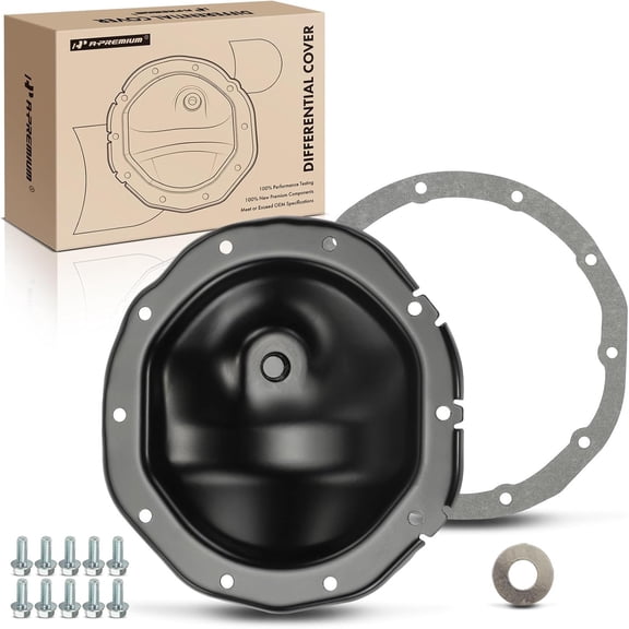 A-Premium Rear Differential Cover W/Gasket & Magnet & 10 Screws | Compatible with Chevy, GMC & Cadillac Models - Silverado 1500 Sierra Suburban Express Tahoe Yukon S10 Blazer Jimmy Escalade