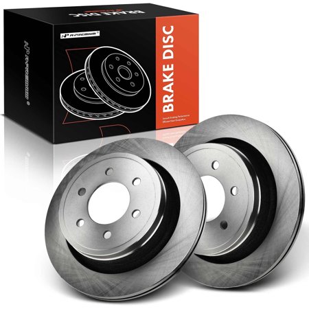 A-Premium 13.71 inch (348mm) Rear Vented Disc Brake Rotors Compatible with Select Ford Models - F-150 F150 2012-2014, 2015-2020(w/Manual Parking Brake), 2-PC Set