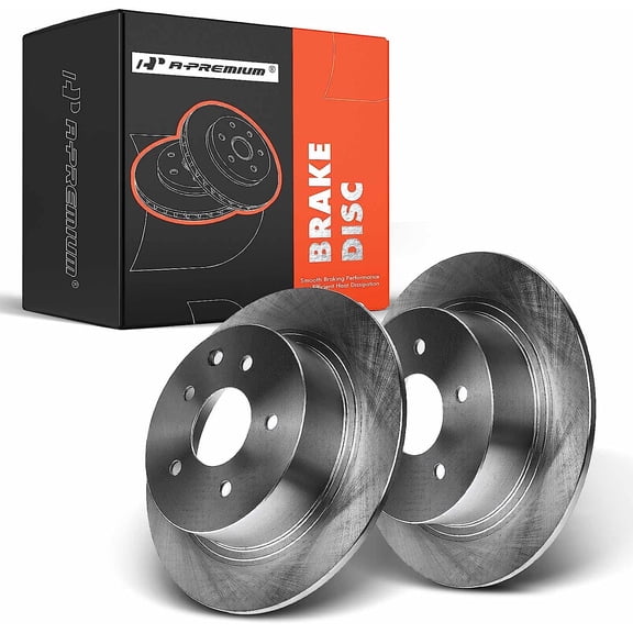 A-Premium Rear Disc Brake Rotors Compatible with Nissan Altima 2002-2021 Sentra 2007-2019 Maxima 2004-2008 Juke 2011-2017 2-PC Set