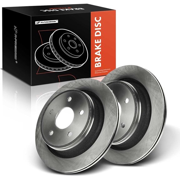 A-Premium 13.86 inch (352mm) Rear Vented Disc Brake Rotors Compatible with Select Dodge, Ram and Chrysler Models - Durango 04-09, Ram 1500 02-10, 1500 11-22, Aspen 07-09, 2-PC Set