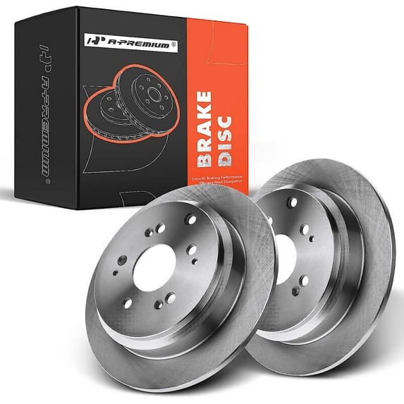 A-Premium Rear Disc Brake Rotors Set Compatible with Honda Odyssey 2005-2010 3.5L Rear Left and Right 2-PC Set