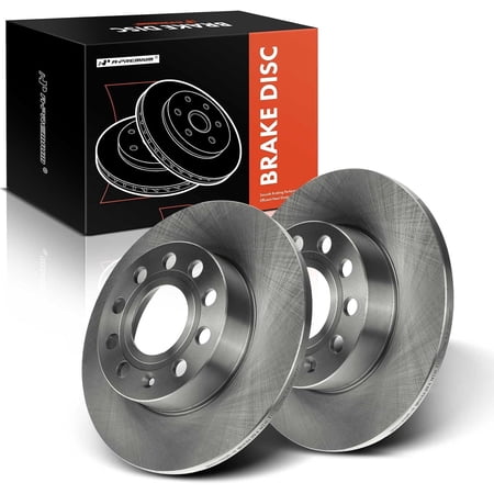 A-Premium Rear Disc Brake Rotors Set Compatible with Volkswagen Jetta 2005-2010 Golf 2010-2012 Rabbit 2006-2009 Audi A3/A3 Quattro 2008