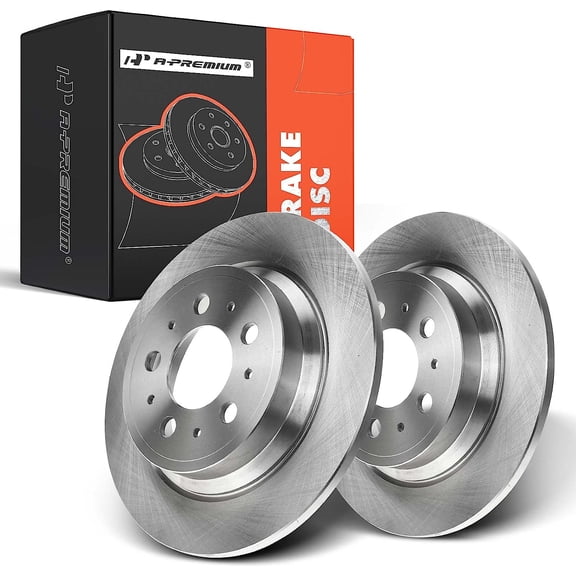 A-Premium Rear Disc Brake Rotors Set Compatible with Volvo XC70 2003-2007 S80 1999-2006 S60 2001-2009 V70 2001-2007