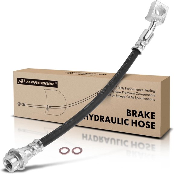 A-Premium Rear Driver Brake Hydraulic Hose Compatible with Chevy, Oldsmobile and Pontiac Models - Venture 2002-2004, Silhouette 2002-2004, Montana 2002-2004, 3.4L, AWD - Replace# 10343494