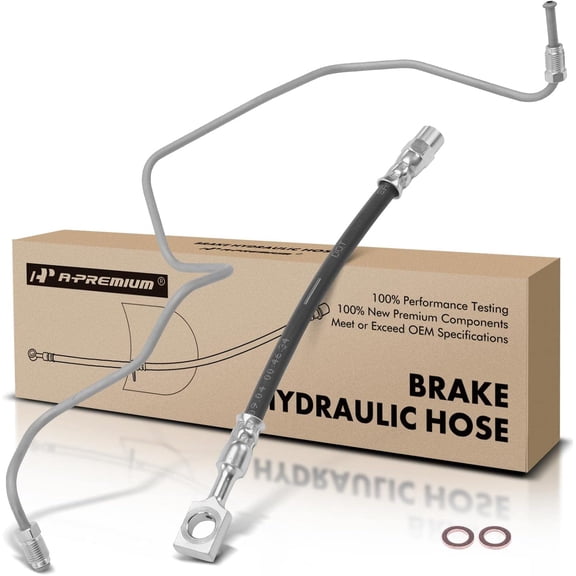 A-Premium Rear Driver Outer Brake Hydraulic Hose Compatible with Select Volkswagen and Audi Models - Jetta 1999-2005, Golf 1999-2006, Beetle 1998-2010, TT 2000-2006, TT Quattro 2004-2006