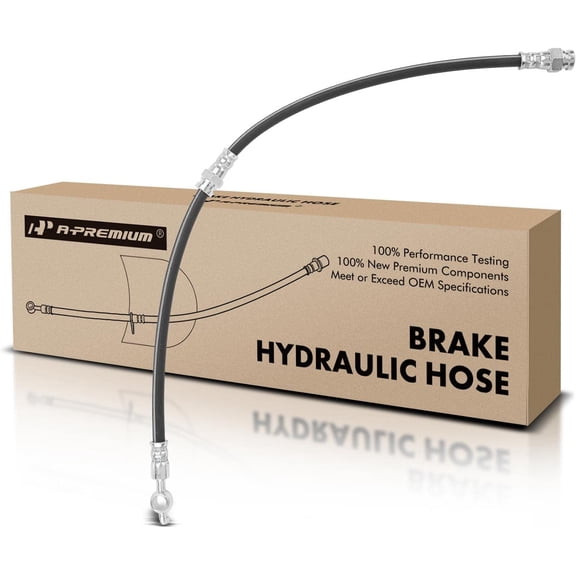 A-Premium Rear Driver or Passenger Brake Hydraulic Hose Compatible with Ford and Mazda Models - Probe 1993-1997, 626 1993-2002, MX-6 1993-1997, Rear Disc Brake - Replace# GA2E43980