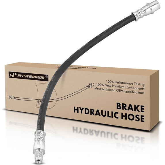 A-Premium Rear Driver or Passenger Brake Hydraulic Hose Compatible with Mercedes-Benz Models - W163 ML320 1998-2003, ML350 2003-2005, ML430, ML500, ML55 AMG, W166 ML500 - Replace# 1634201348
