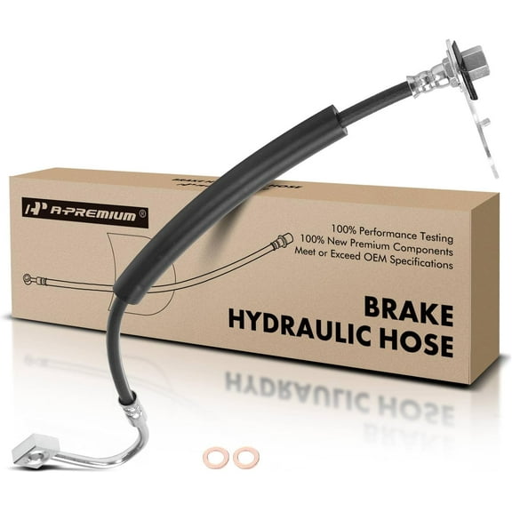 A-Premium Rear Driver or Passenger Brake Hydraulic Hose Compatible with Select Dodge and Chrysler Models - Durango 2004-2009, Aspen 2007-2009, with Bracket - Replace# 52855279AA