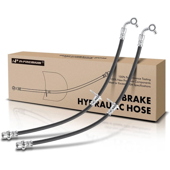 A-Premium Rear Driver and Passenger Brake Hydraulic Hoses Compatible with Select Honda Models - CR-V CRV 2007 2008 2009 2010 2011, 2.4L - Replace# 01466SWA000(Pack of 2)