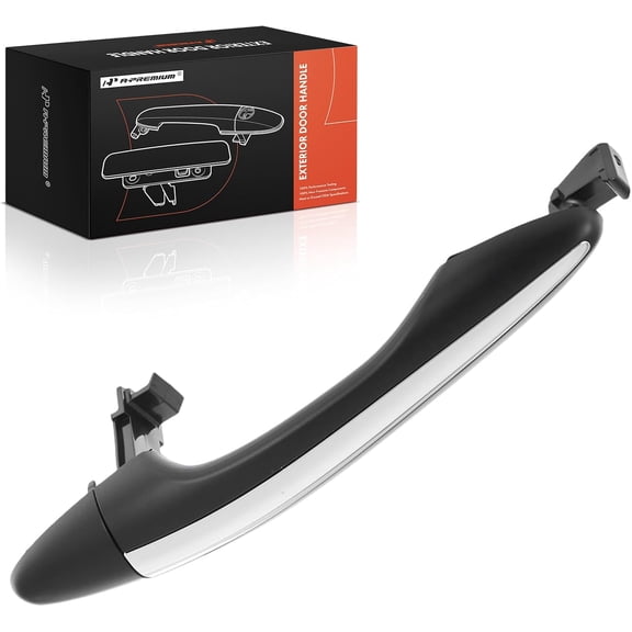 A-Premium Rear Driver or Passenger Exterior Door Handle - Compatible with Kia Optima 2011 2012 2013, Without Smart Key Entry System, Primed Black Housing with Chrome Trim, Replace# 82651-4C010EB