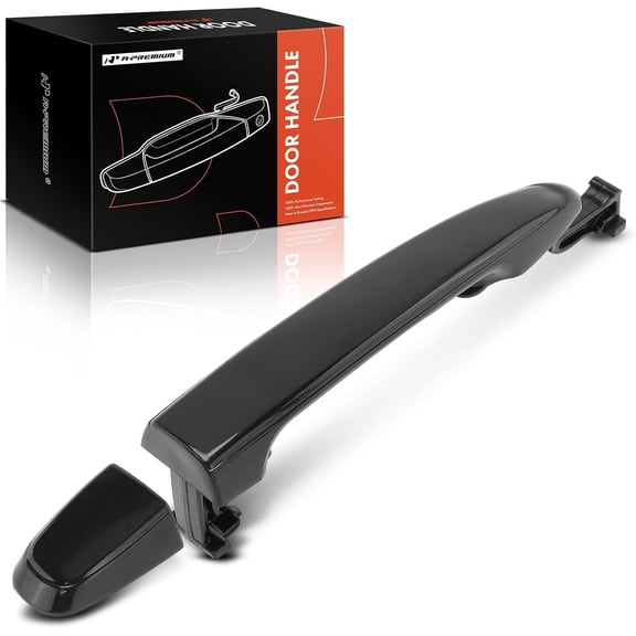 A-Premium Rear Driver or Passenger Exterior Sliding Door Handle Compatible with Toyota Sienna 2004-2010, Smooth Black, Replace# 6921308020PFM, 6922708040