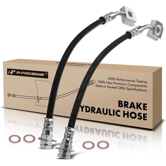 A-Premium Rear Driver and Passenger Outer Brake Hydraulic Hose Compatible with Ford Models - For F-150 1999-2003, For F-150 Heritage 2004, 5.4L, Supercharged - Replace# 2L3Z2268AA(Pack of 2)