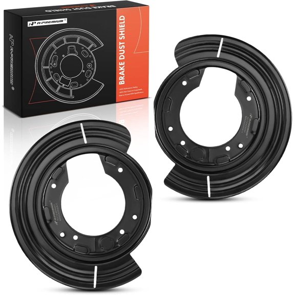 A-Premium Rear Driver and Passenger Side Brake Dust Shield Compatible with Ford & Mercury Models - Explorer 2002-2005, Mountaineer 2002-2005, 2-PC Set