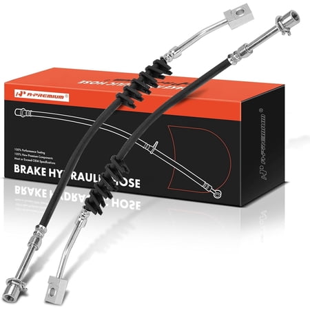 A-Premium Rear Driver and Passenger Side Brake Hydraulic Hose Compatible with Select Chevrolet and GMC Models - C4500/C5500 Kodiak, C4500/C5500 Topkick, 2003-2009 - Replace# 10369364 (Pack of 2)