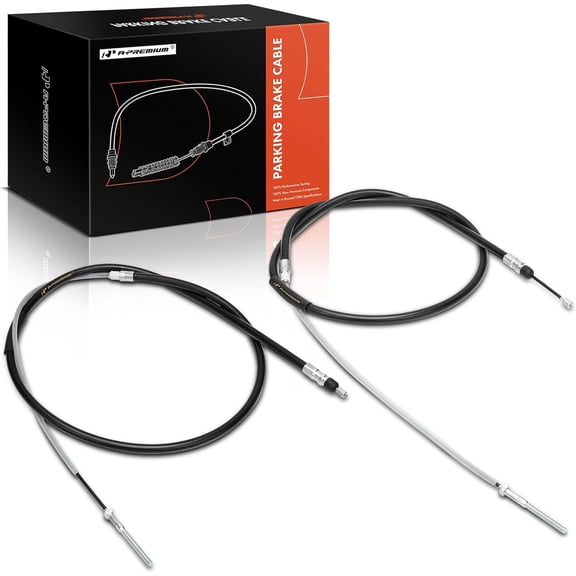A-Premium Rear Driver & Passenger Side Parking Brake Cable Assembly Compatible with BMW Models: 323Ci 328Ci 323i 2000, 325Ci 325i 325xi 330Ci 330i 330xi M3 2001-2006, 328i 1999-2000, 2-PC Set