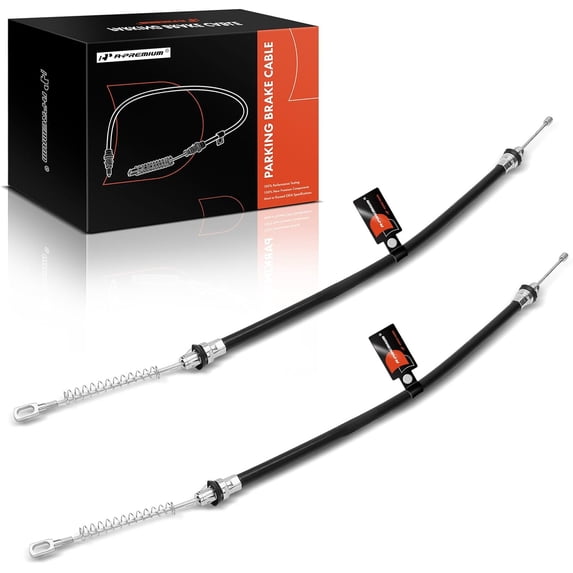A-Premium Rear Driver and Passenger Side Parking Brake Cable Assembly Compatible with Chevrolet, Buick, Oldsmobile and Pontiac Models: Cavalier 1995-2002, Skylark, Achieva, Grand Am, Sunfire, 2-PC Set
