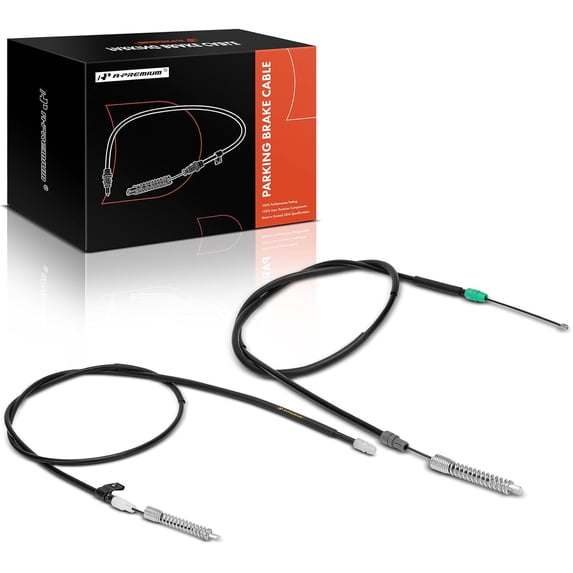 A-Premium Rear Driver and Passenger Side Parking Brake Cable Assembly Compatible with Chevrolet and GMC Models: Express 3500 2014-2020, 4500 2009-2017, Savana 3500, 4500, 2-PC Set - Replace# 20779563