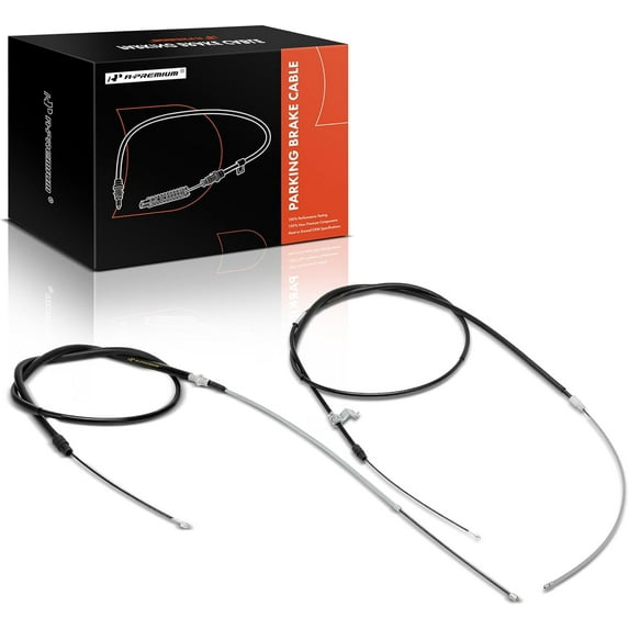 A-Premium Rear Driver and Passenger Side Parking Brake Cable Assembly Compatible with Chevrolet & GMC Models: Silverado 1500 Sierra 1500 2009 2010 2011 2012 2013, 2-PC Set - Replace# 25838775