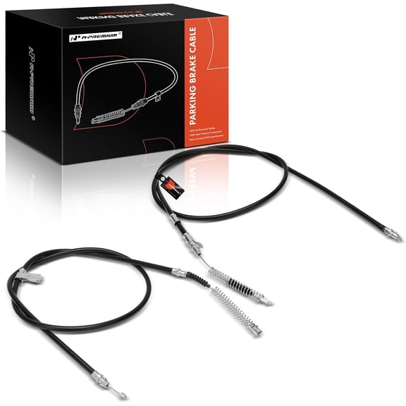 A-Premium Rear Driver and Passenger Side Parking Brake Cable Assembly Compatible with Chevrolet and GMC Models: Silverado 2500 HD 2001-2005, Sierra 2500 HD 2001-2005, 2-PC Set - Replace# 15030765