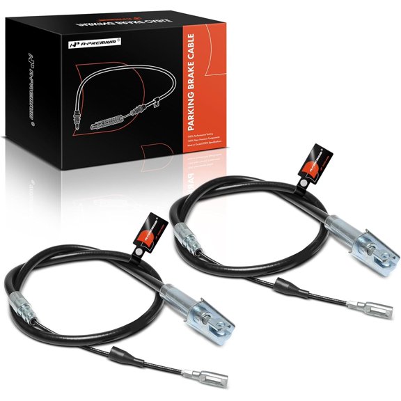 A-Premium Rear Driver and Passenger Side Parking Brake Cable Assembly Compatible with Mercedes-Benz Models: E300, E320, E420, E500, 190D, 190E, 260E, 300CE, 300D, 300E, 300TD, 300TE, 400E, 2-PC Set