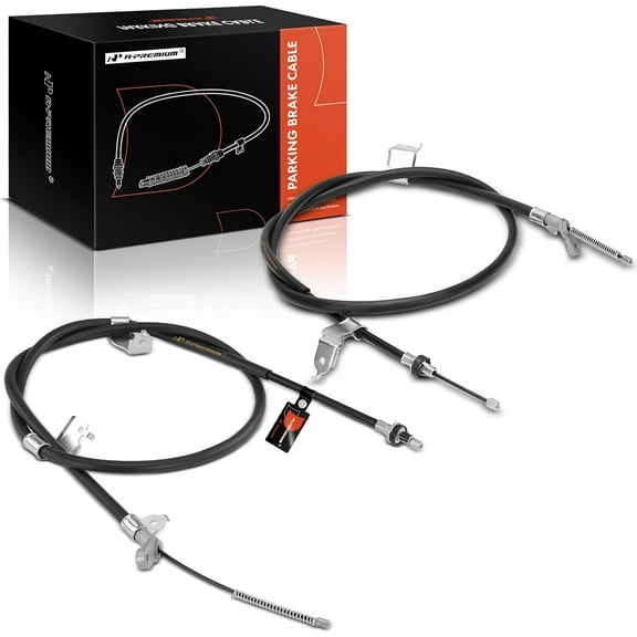 A-Premium Rear Driver and Passenger Side Parking Brake Cable Assembly Compatible with Nissan Models: Rogue 2008-2013, 2-PC Set - Replace# 36531JM000, 36530JM000