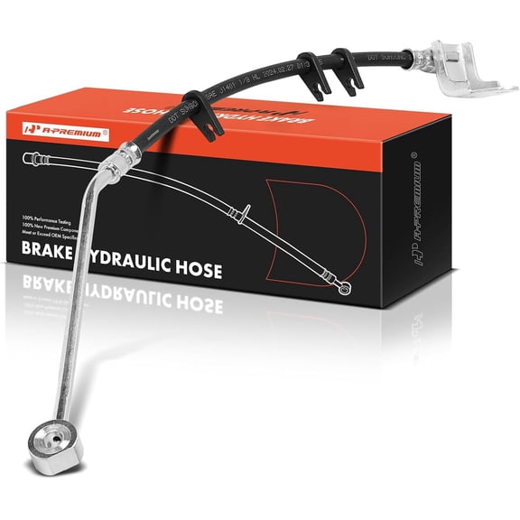 A-Premium Rear Driver Side Brake Hydraulic Hose Compatible with Select Chevrolet, Dodge and Plymouth Models - Neon - Replace# 4509809AC, 4509809AB