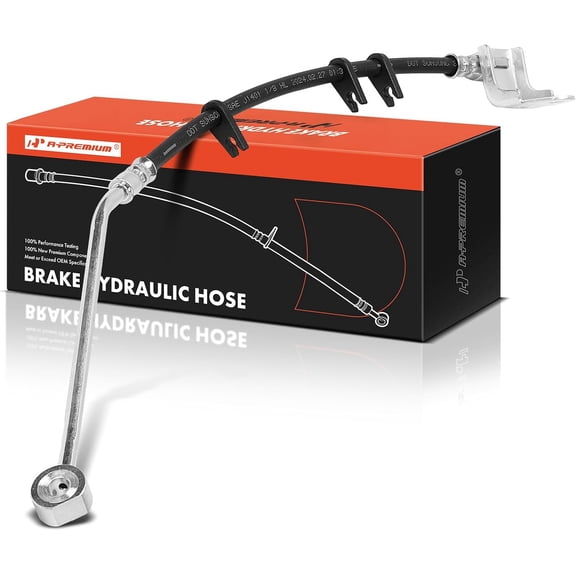 A-Premium Rear Driver Side Brake Hydraulic Hose Compatible with Select Chevrolet, Dodge and Plymouth Models - Neon - Replace# 4509809AC, 4509809AB