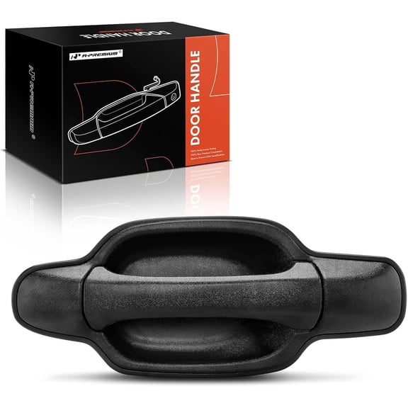 A-Premium Rear Driver Side Exterior Door Handle Without Keyhole Compatible with Chevrolet Colorado & GMC Canyon 2004 2005 2006 2007 Crew Cab Pickup Textured Black Replace# 25802004