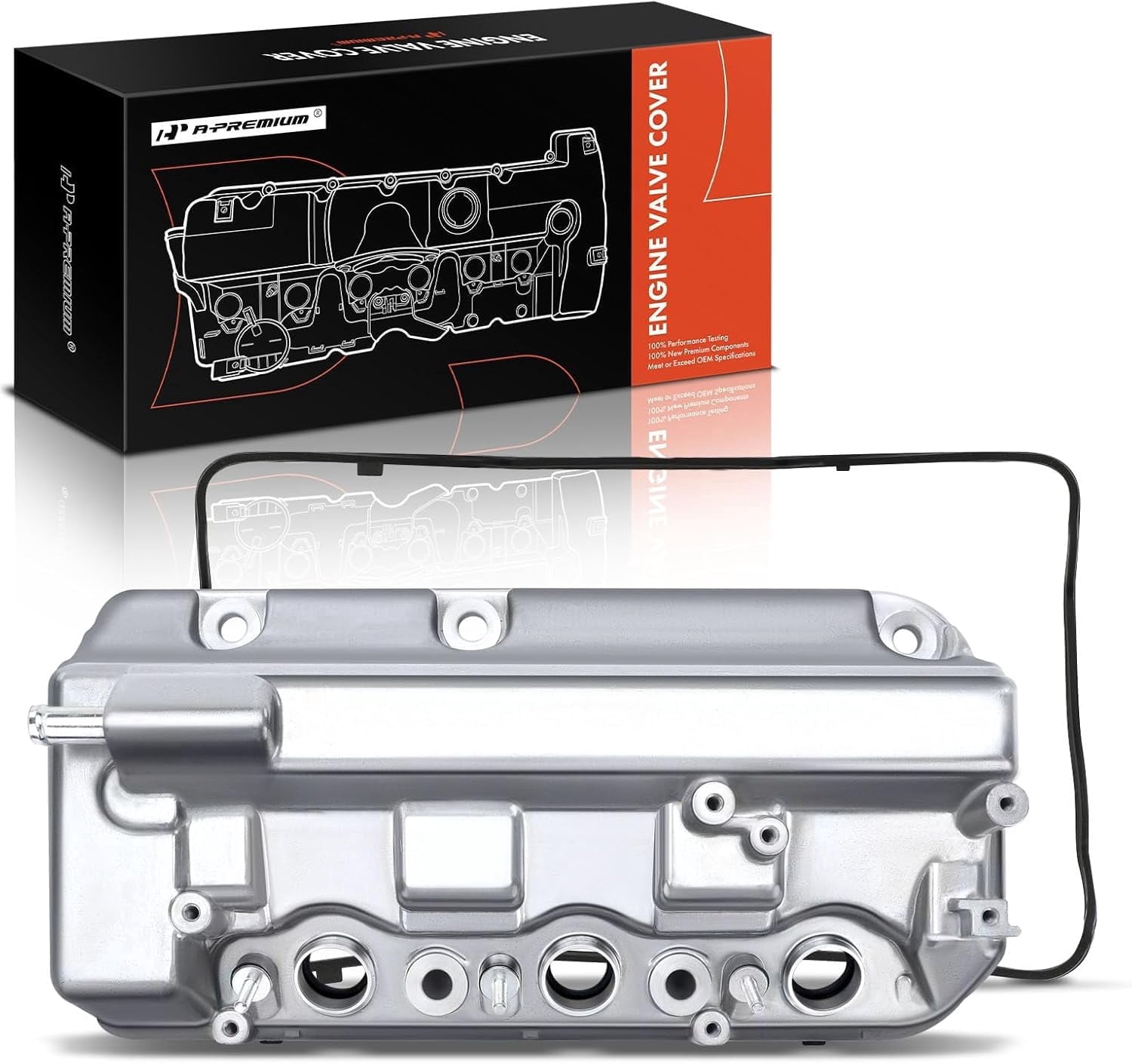 A-Premium Rear Engine Valve Cover, with Gasket, Compatible with Honda & Acura Models - 2008-2017 - Accord Crosstour Odyssey Pilot Ridgeline & MDX RDX TL ZDX - V6 3.5L or 3.7L