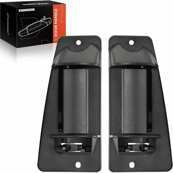 A-Premium Exterior Door Handles Compatible with Chevy Silverado 1500 1999-2006, Silverado 2500 3500 & GMC Sierra - For Extended Cab Pickup - 2-PC Set, Rear Driver and Passenger, #15758171, 15758172