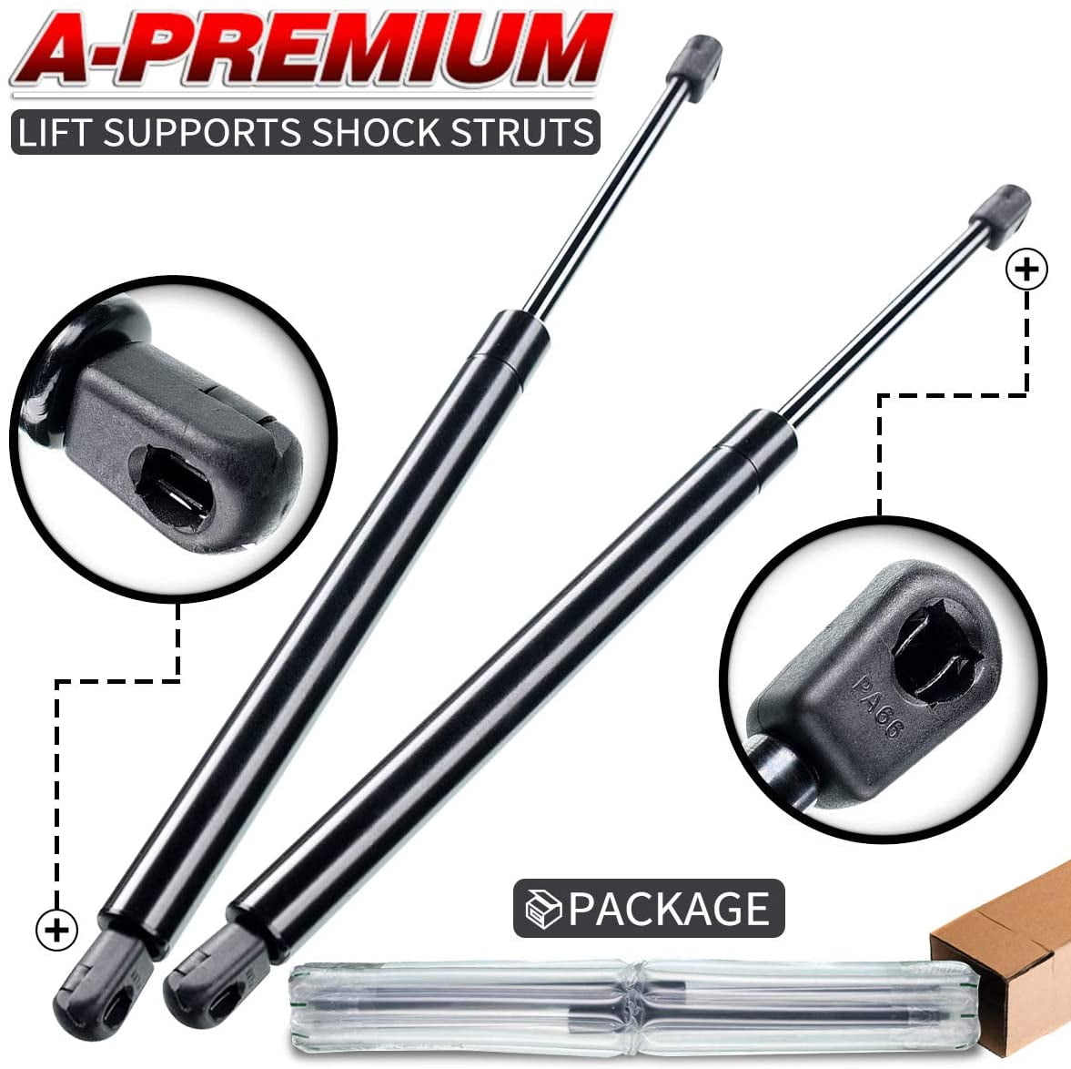 TEAONE Pair Of Rear Trunk Lift Supports For Acura RSX & Honda Civic Coupe 2002-2006