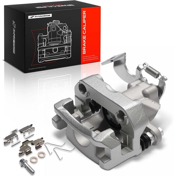 A-Premium Rear Left Driver Disc Brake Caliper with Bracket | Compatible with Toyota Prius 2010-2015, Prius Plug-In 2012-2015, L4 1.8L, Hatchback, Corrosion-resistant, Direct-fit