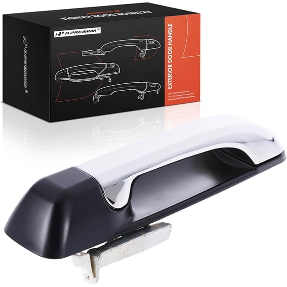 A-Premium Rear Left Driver Side Exterior Door Handle Compatible with Ram 1500 2011-2018, 1500 Classic 2019-2021, 2500 3500 4500 5500 2011-2021 & Dodge Ram 1500 2009-2010, Ram 2500 3500, Chrome Lever